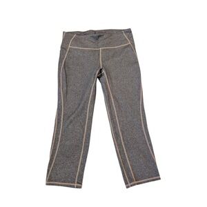 Gap Women's‎ GapFit gFast Mid Rise Charcoal Grey Capri Leggings Size M